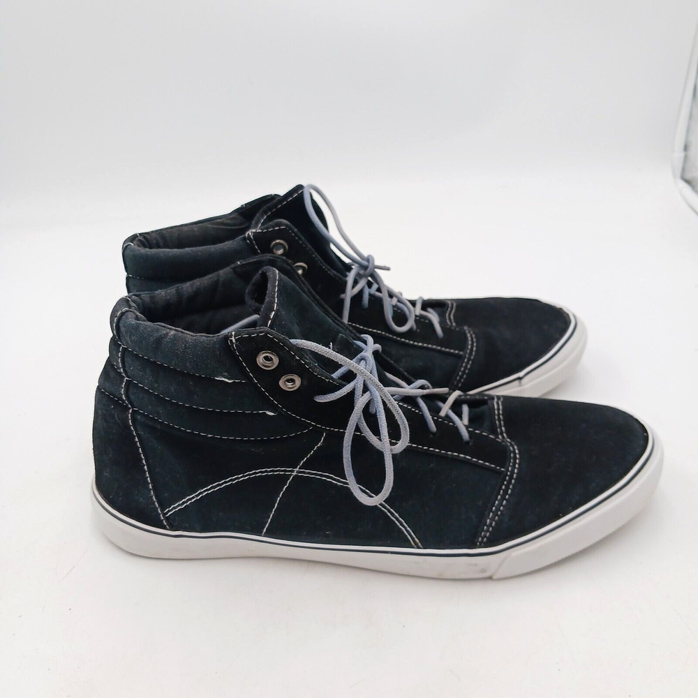 Primark Mens 145478 Black  Round Toe Lace Up Sneaker Shoes Size‎ 12